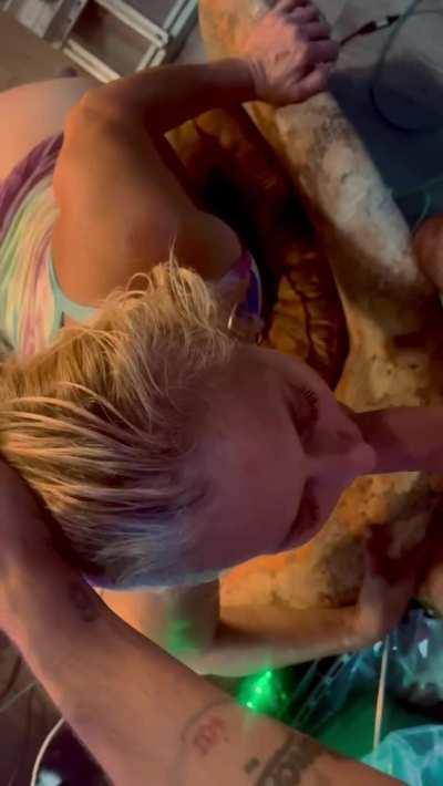 Sloppy ass facial after pounding that throat