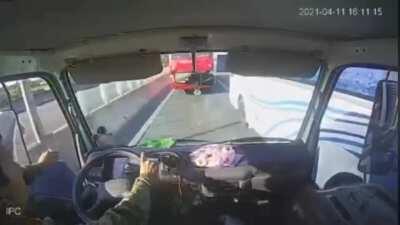 Enraged bus driver punches and stabs a man