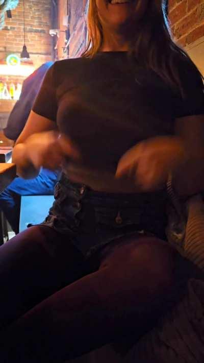 You never know who could be flashing right infront of you [GIF]