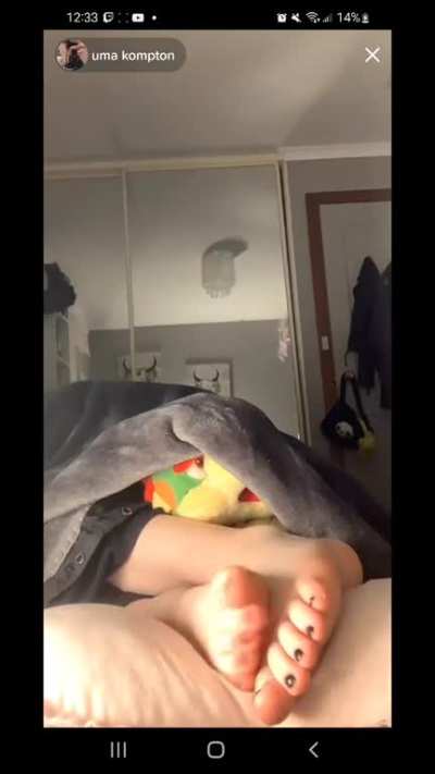 rubbing feet together