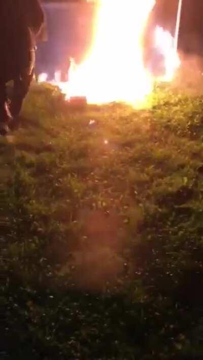 When making a fire goes very wrong