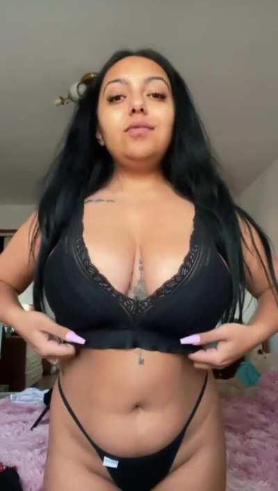 Does the outfit make you hard or the tits