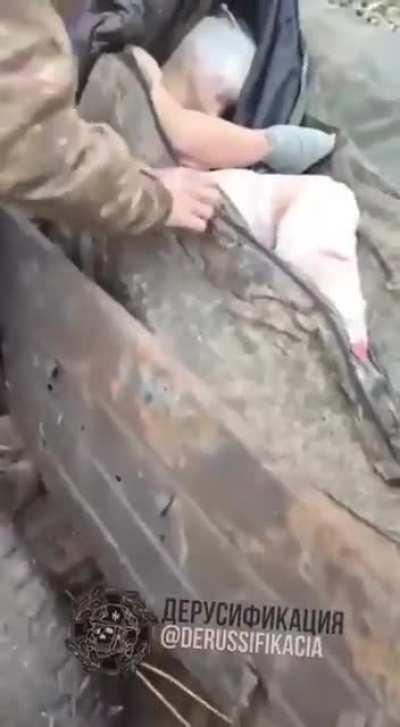 Medevac of an injured Russian deminer who was wounded by a mine explosion earlier today.