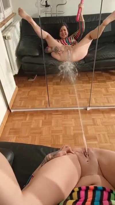 Cleaning the mirror 😈