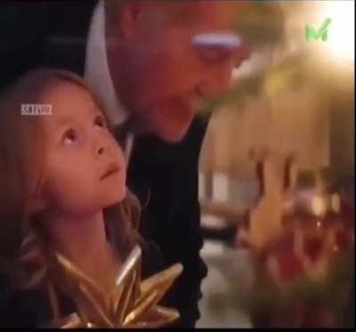 Weight lifting practice for the Grand daughter.