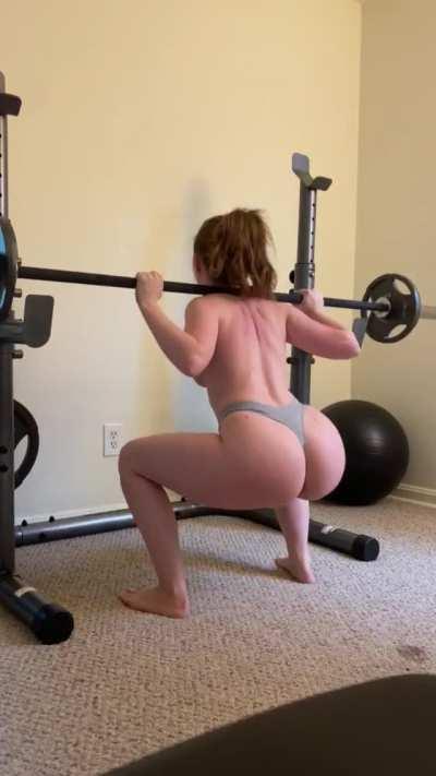 Having an at home gym means that you can do stupid shit like this 😛