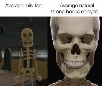You need milk to have strong bones? Pathetic.