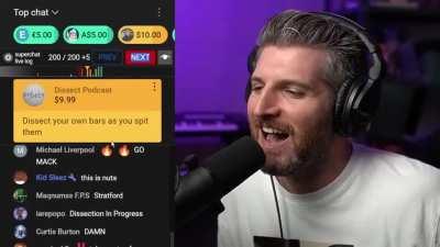 Freestyler Harry Mac dissecting his own bars as his spits them