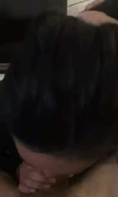 Asian babe loves her job