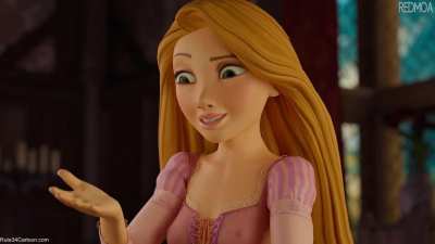 Rapunzel first blowjob