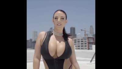 Angela White Bouncing in Bikini (ft. Slow Motion)