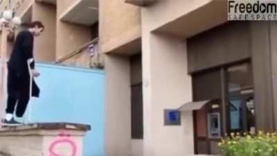 Walter white jr. Tries parkour