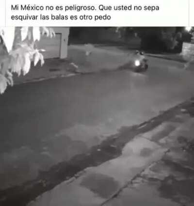 This is one very lucky dude lol. Dodging bullets like the matrix here