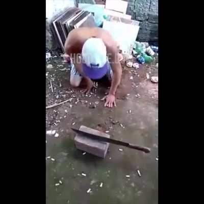 chop! he can now step up his game, no more fingerprints for him