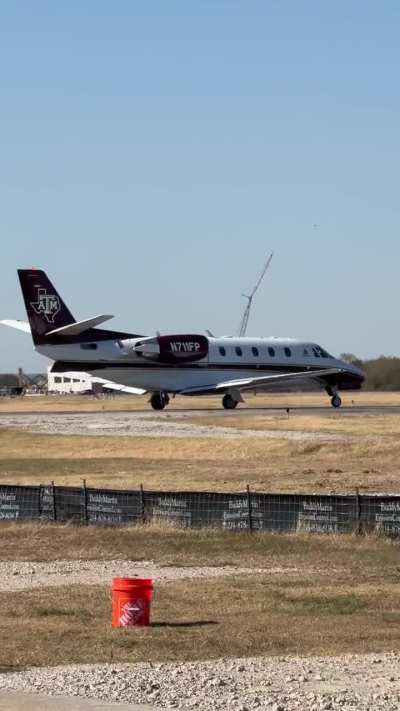 Texas A&M’s jet @ KDTO today