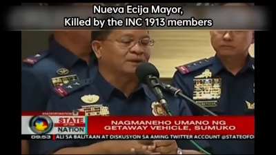 Found it. Getaway vehicle entered the INC kapilya. No comment.