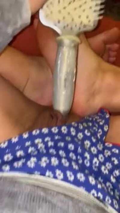 Can you tell I get Extra wet while Preggo? Got horny brushing