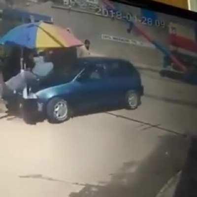 POW! Right in the pisser!