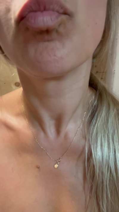 A Friday night kiss from me and my tits