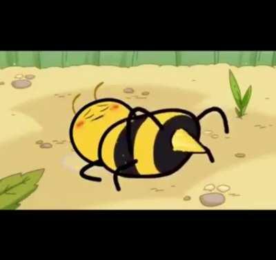 When bees are in need of pollen, flowers alway have your back.