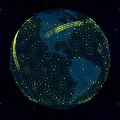 Starlink satellites currently in orbit (GIF)