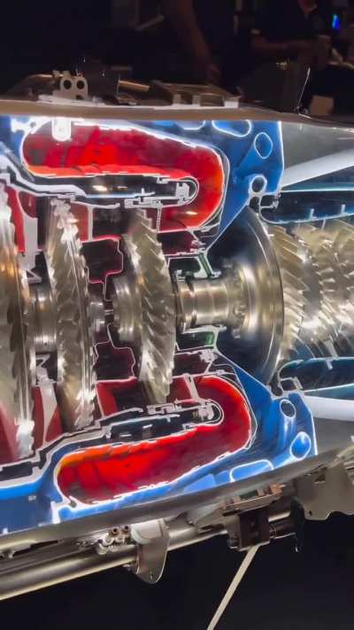 How the inside of a PT-6 engine looks like 
