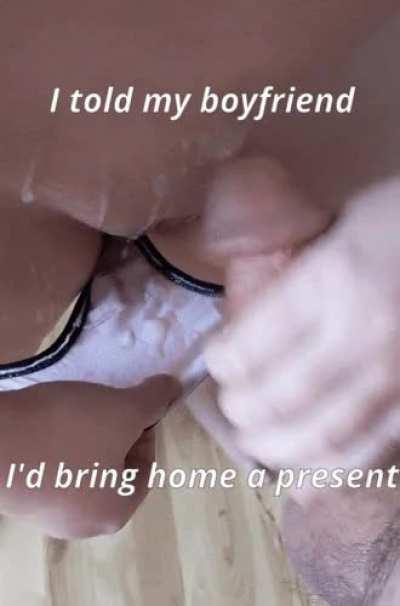 Bringing him a present