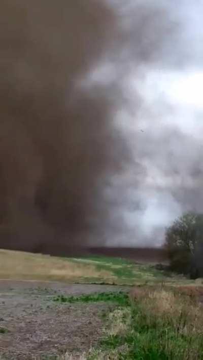 Fishing beside a tornado