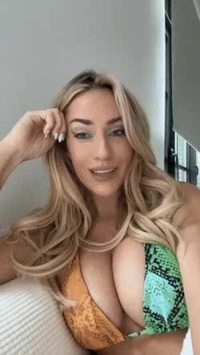 Paige Spiranac has such big busty breasts