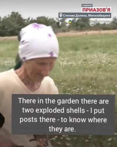 Mrs Hanna from Mykolaiv region has become an amateur sapper to provide food for her cow, Lana...She walks through fields with a metal detector and contacts the police or rescuers if she finds mines, cleaning shrapnel herself...Her village was badly shelle
