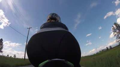 She had to sit down when cars passed [GIF]