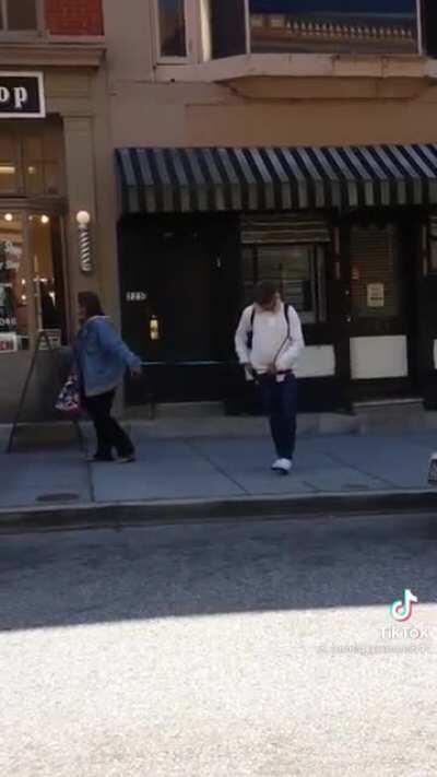 Having a lil nod off in the street