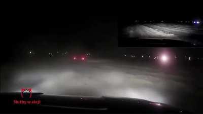 Police SUV clears road of pesky shooter