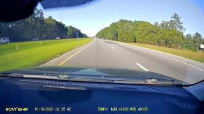 State Trooper in the right place at the right time.