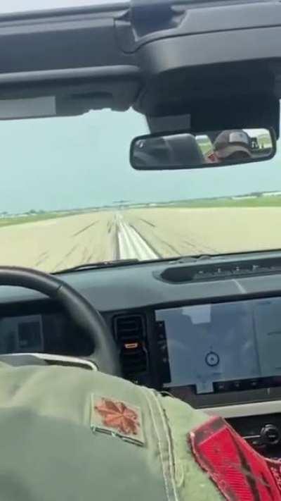 A new Bronco being used as a U-2 chase vehicle is hilarious. (Found on Instagram)