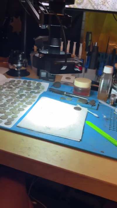 I need to chop up my unboxing video, it’s too long, but here’s some examples of the bulk lot of uncleaned coins I purchased.