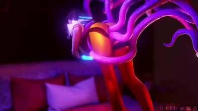 Tracer getting fucked by summoned tentacles (meltrib)