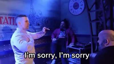 Comedian makes a joke sexualizing a 3 month old baby, Slick father of the baby shows up at his show.