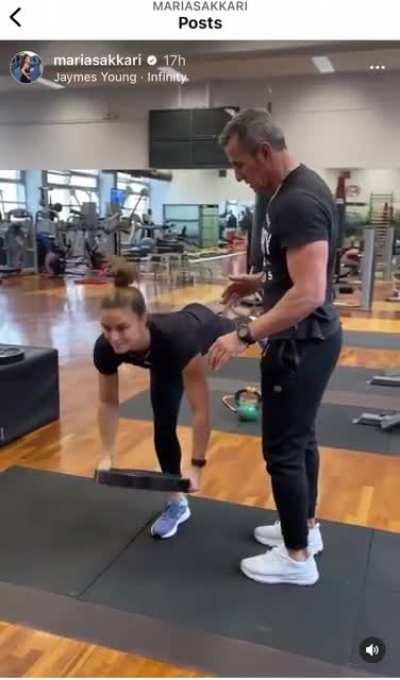 Those muscles take work! Via Maria Sakkari’s Instagram