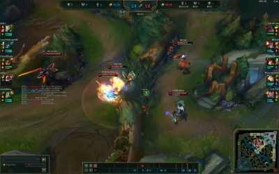 Tiny corki package gets unexpected quadra kill