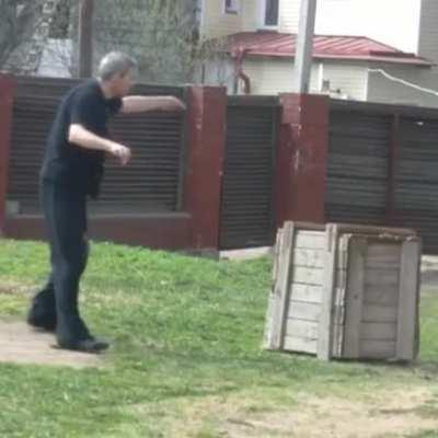 He has a black belt in Crackhead Kung Fu