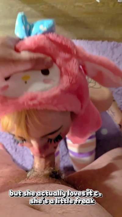 Daddy shoves daughter head on his hard cock...18+