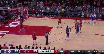 [Highlight] Nic Batum, after commiting a foul on a three-pointer the previous possession, decides to make up for it and more with a hail-mary four-point play opportunity.