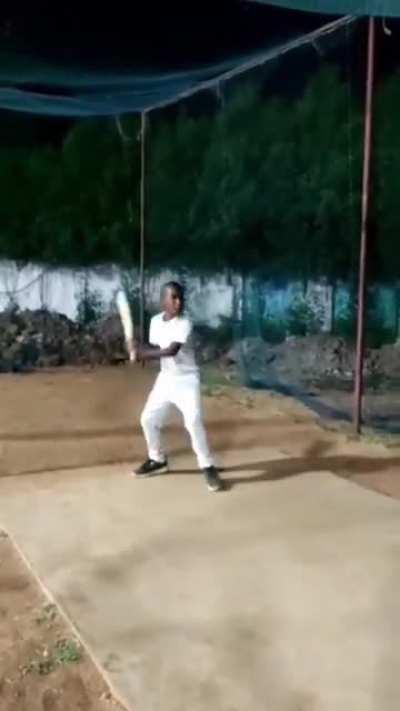 Navdeep Saini bowling in the nets