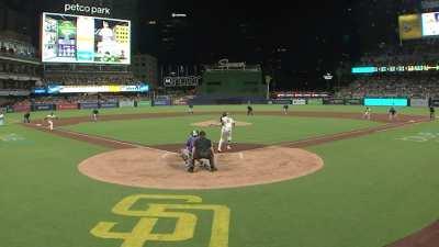 [Highlight] Hollowell kinda does a pitch thing and Juan Soto gets thrown out on the bases.