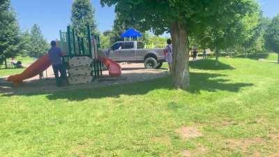 Illegally driving a lifted truck through a park full of running children because they were too lazy to carry three cases of water bottles 200 meters from he parking lot.