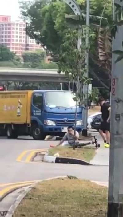 Trying to attack a cyclist