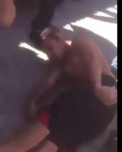 Guy has seizure after brutal slam. Friend steps in and immediately gets fucked up