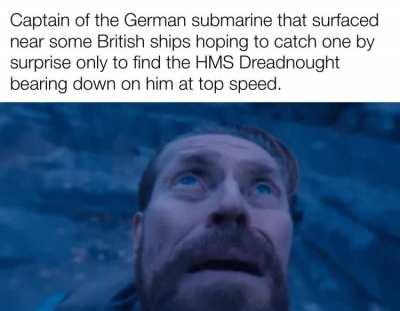In March 1915 HMS Dreadnought rammed a German u-boat, becoming the only battleship to ever intentionally* sink a submarine.