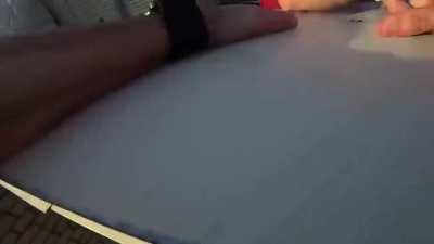 Parkour runner misses jump and saved by a cable off a high rise rooftop